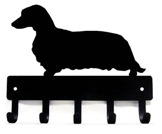Dachshund (Longhaired) Dog Key Rack/ Leash Hanger