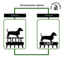 Dachshund Personalized Key and Leash Holder – 5 Hooks The Metal Peddler