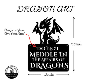 Do Not Meddle Dragon Sign – Youth Dragon Metal Art 🐉✨ The Metal Peddler