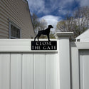 Doberman Dog Close The Gate Sign