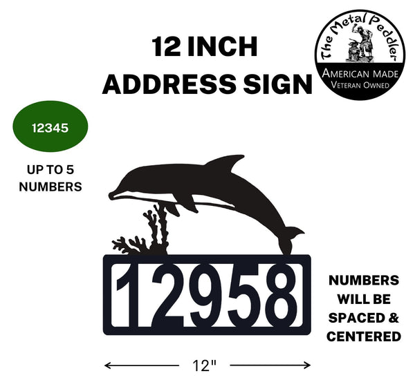 Dolphin House Address Sign The Metal Peddler