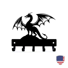 Fierce Dragon Key Rack – Fantasy Wall Hook The Metal Peddler