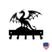 Fierce Dragon Key Rack – Fantasy Wall Hook The Metal Peddler