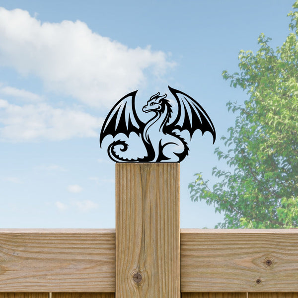 Graceful Dragon Fence Post Topper