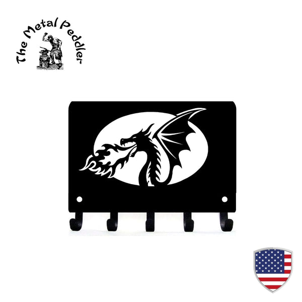 Fire Dragon Key Holder – Fantasy Wall Organizer The Metal Peddler