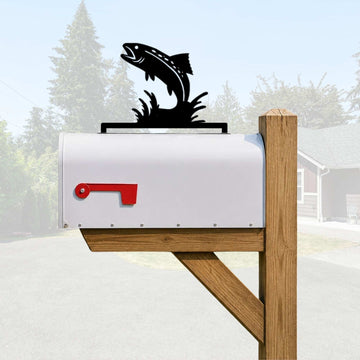 Leaping Fish Mailbox Topper - Personalized House Numbers - 0