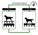 Flat-Coated Retriever Personalized Key and Leash Holder -  5 Hooks