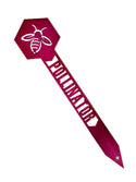 pink bee POLLINATOR garden stake