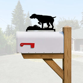 German Shorthaired Pointer silhouette on top of a mailbox