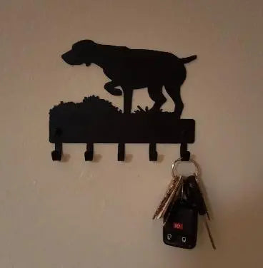 GSP on Point - Dog Key Rack/ Leash Hanger - German Shorthaired Pointer - The Metal Peddler Key Rack breed, Breed G, Dog, German Shorthaired Pointer, GSP, GSP on Point, key rack, leash Hanger