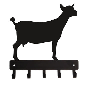 Nigerian Dwarf Goat Key Rack with 5 hooks - The Metal Peddler Key Rack farm, Goat, key rack, not-dog