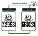 Golden Retriever #1 Address Sign - Detailed Dog Design with Custom House Numbers The Metal Peddler