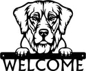 Golden Retriever #2 Detailed Dog Face Welcome Sign or Custom Name The Metal Peddler