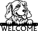 Golden Retriever #1 Detailed Dog Face Welcome Sign or Custom Name The Metal Peddler