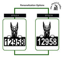 Great Dane Address Sign - Detailed Dog Design with Custom House Numbers The Metal Peddler