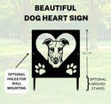 Greyhound Name Sign or Heart Memorial Wall or Yard Plaque The Metal Peddler