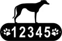 Greyhound PAWS House Address Sign or Name Plaque The Metal Peddler