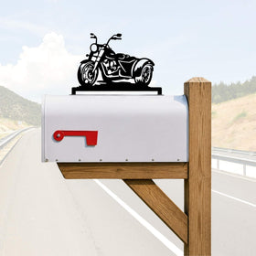 Motorcycle Trike Mailbox Topper - Personalized House Numbers - 0