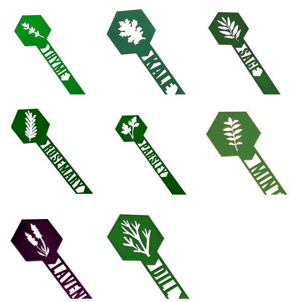 Herb Plant Tags in 2 Sizes The Metal Peddler