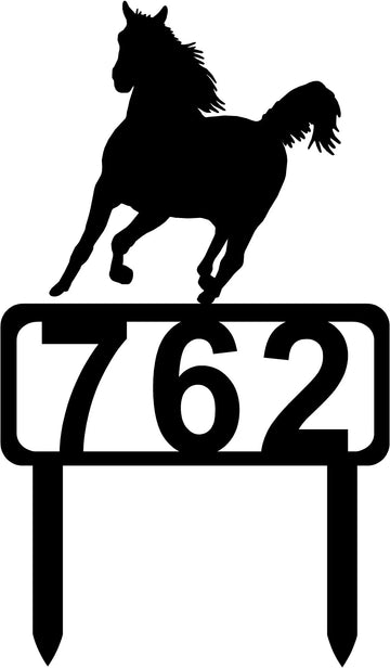 Horse 4 House Address Sign - The Metal Peddler Address Signs Address sign, farm, Horse, House sign, Inv-NT, not-Dog, Personalized Signs, personalizetext, porch