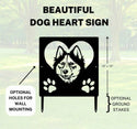 Husky Name Sign or Heart Memorial Wall or Yard Plaque The Metal Peddler