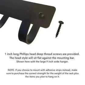 Screws are provided for mounting. 1 inch long Philips head screws.