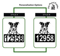 Jack Russell #2 Address Sign - Detailed Dog Design with Custom House Numbers The Metal Peddler