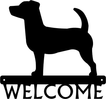 Jack Russell Dog Welcome Sign The Metal Peddler