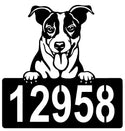 Jack Russell #2 Address Sign - Detailed Dog Design with Custom House Numbers The Metal Peddler