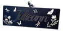Personalized Metal Desk Nameplate – Butterfly & Floral Design