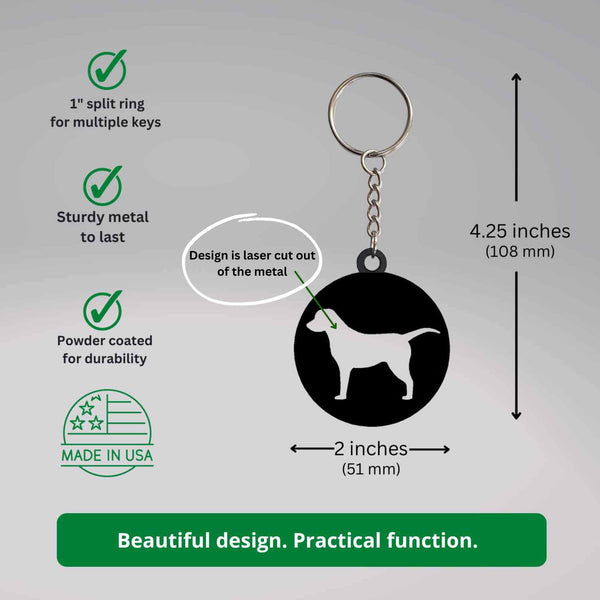 Labrador Dog Keychain - The Metal Peddler Keychains breed, Breed L, dog, key fob, keychain, keyring, Labrador, Labrador Retriever