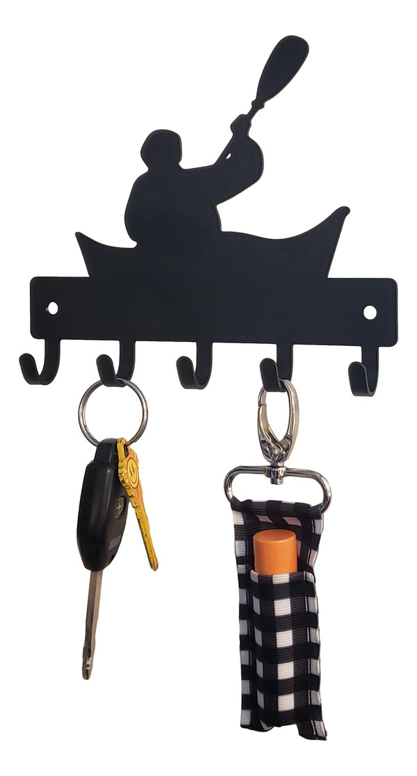Kayaker Key Hooks Holder - The Metal Peddler Key Rack dad, dad sport, kayaking, key rack, Medal Hanger, medal rack, outdoor life, sport, sport hooks, sporthooks, sports, water sports