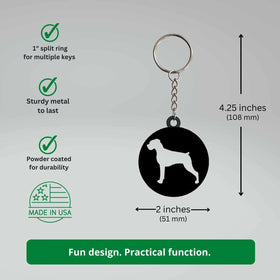 Boxer Dog Keychain