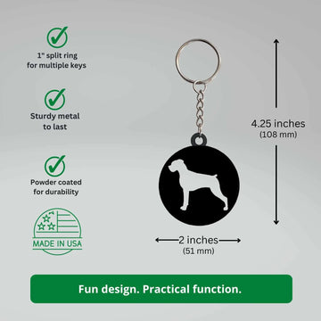Boxer Dog Keychain