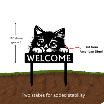 Kitten Sign Yard Stake - Welcome or Name Sign - 0