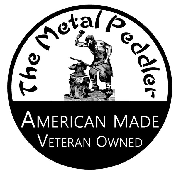 THE METAL PEDDLER logo. American Made. Veteran Owned.