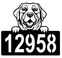 Labrador #1 Address Sign - Detailed Dog Design with Custom House Numbers