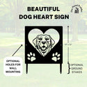 Labrador Name Sign or Heart Memorial Wall or Yard Plaque The Metal Peddler