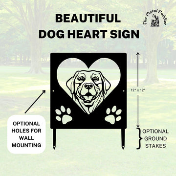 Labrador Name Sign or Heart Memorial Wall or Yard Plaque