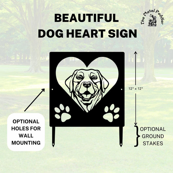 Labrador Name Sign or Heart Memorial Wall or Yard Plaque