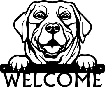 Labrador Retriever #1 Detailed Dog Face Welcome Sign or Custom Name The Metal Peddler