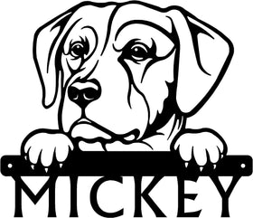Labrador Retriever #2 Detailed Dog Face Welcome Sign or Custom Name The Metal Peddler
