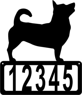 Lancashire Heeler Dog House Address Sign - The Metal Peddler