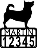 Lancashire Heeler Personalized Dog Sign with Name & House Numbers