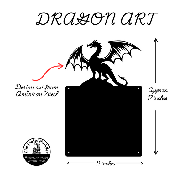 Fierce Dragon Memo Board – Fantasy Magnetic Organizer The Metal Peddler