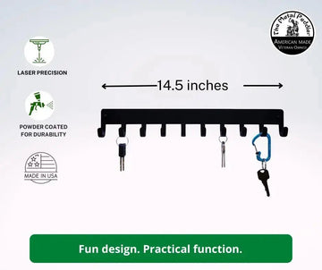 Medal Rack / Award Display with 10 Hooks - The Metal Peddler Key Rack TheMetalPeddler.com