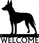 Manchester Terrier Dog Welcome Sign The Metal Peddler