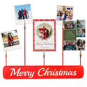 Merry Christmas Card Holder or Photo Clips