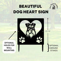 Miniature Schnauzer Name Sign or Heart Memorial Wall or Yard Plaque