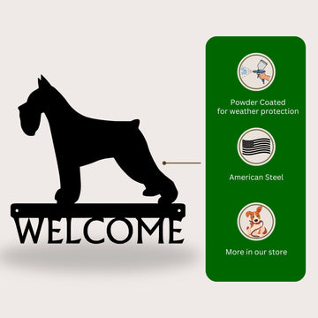 Miniature Schnauzer Dog Welcome Sign or Name Plaque - 0
